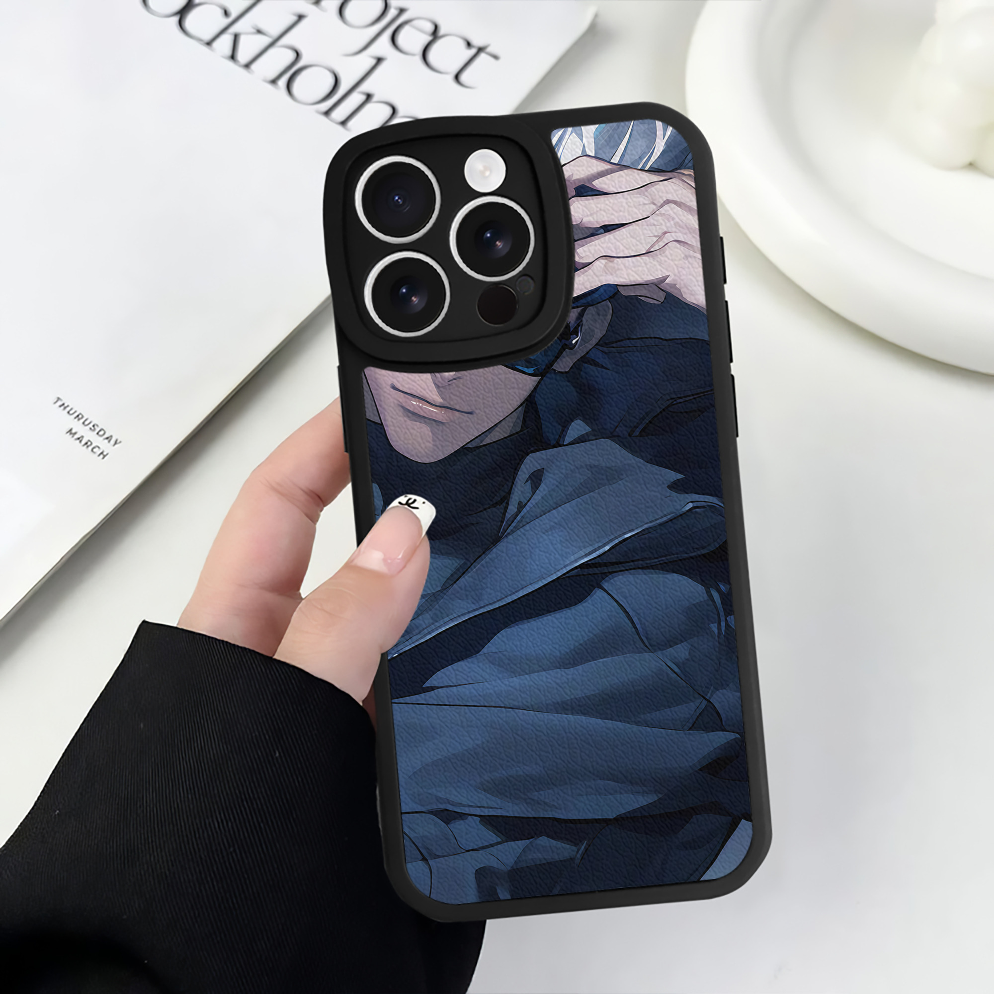 （画像用） 呪術廻戦 Jujutsu Kaisen 【iPhone 16シリーズ対応】シリコンスマホケース（レザー調） 材質：シリコン